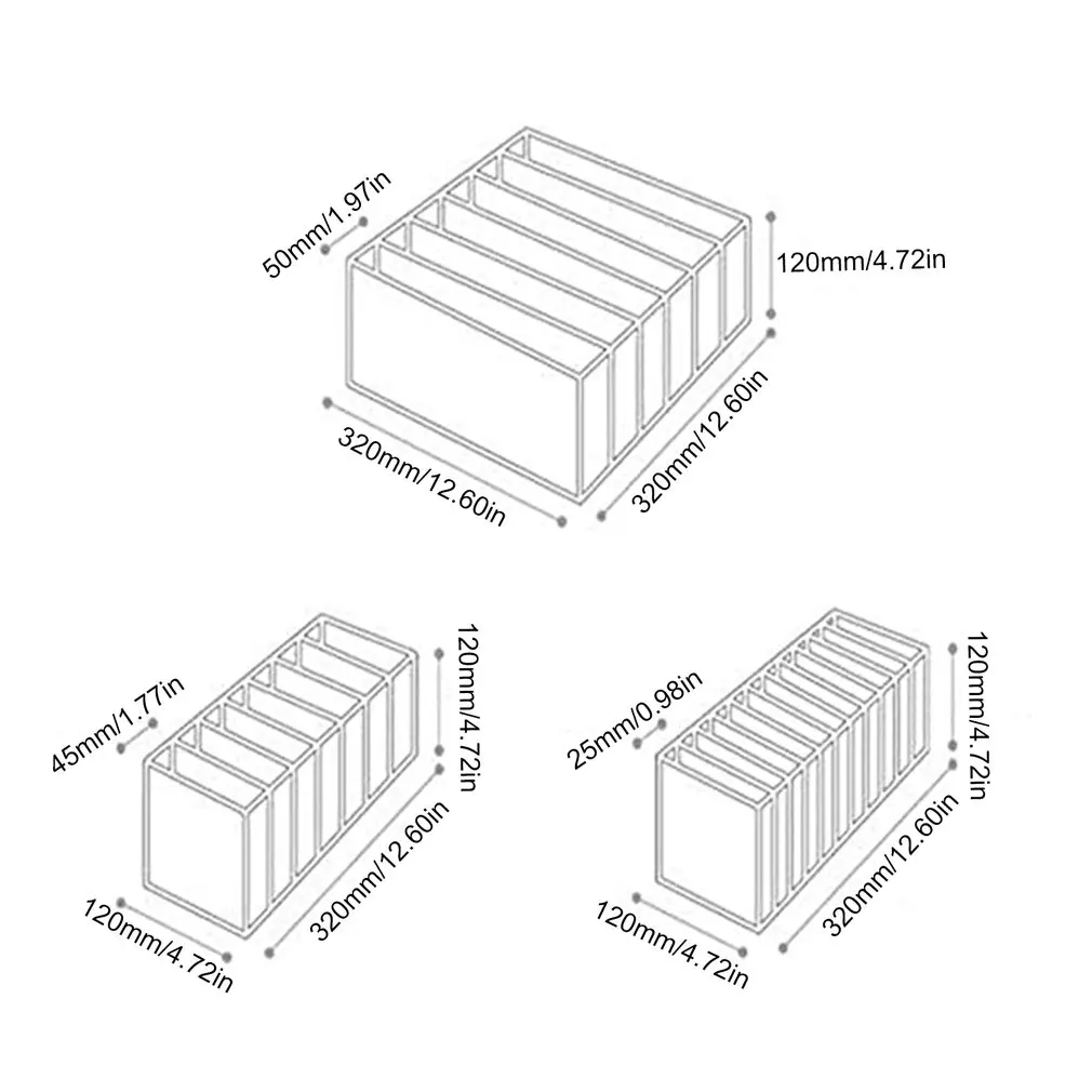 

Underwear Organizer Bra Panty Clothes Storage Box For Wardrobe Drawer Household Separated Underwear Storage Foldable Drawer