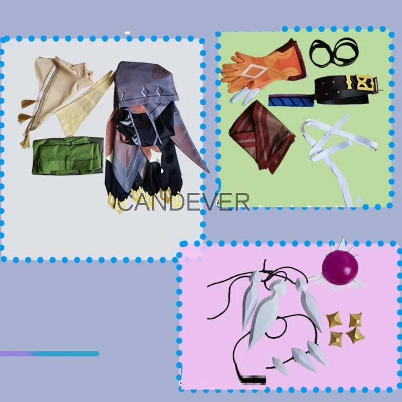 Аниме Genshin Impact Razor Leizei игровой костюм униформа легенда о беге воротник волка