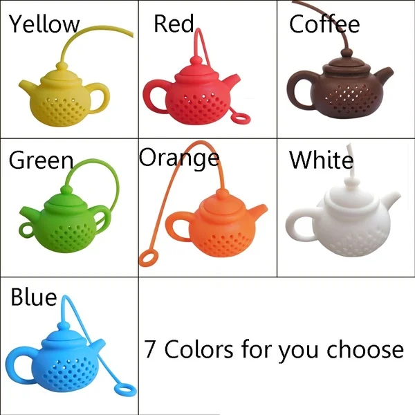

1Pcs Creative Teapot-Shape Tea Infuser Strainer Silicone Tea Bag Leaf Filter Diffuser Teaware Teapot Accessory Kitchen Gadget