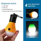 Мини-светильник для кемпинга, портативная светодиодная лампа, аварисветильник свет с подвесным крючком, светильник для палатки, водонепроницаемый фонарь для кемпинга