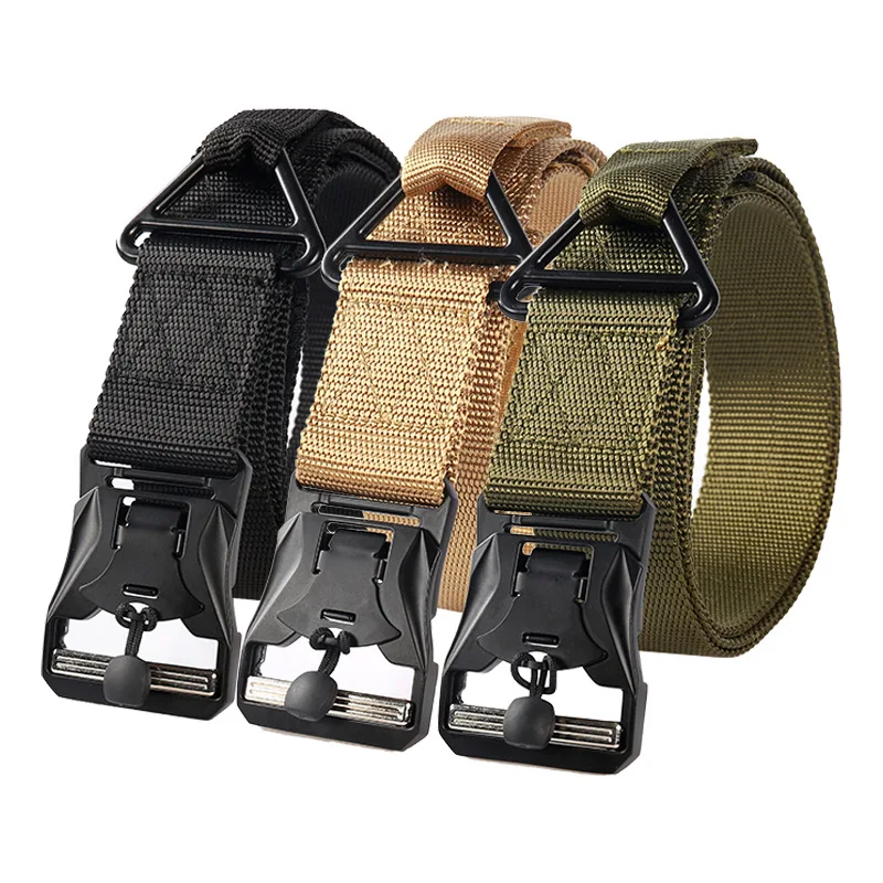 

New magnetic buckle tactical belt leisure function men's multifunctional drooping belt