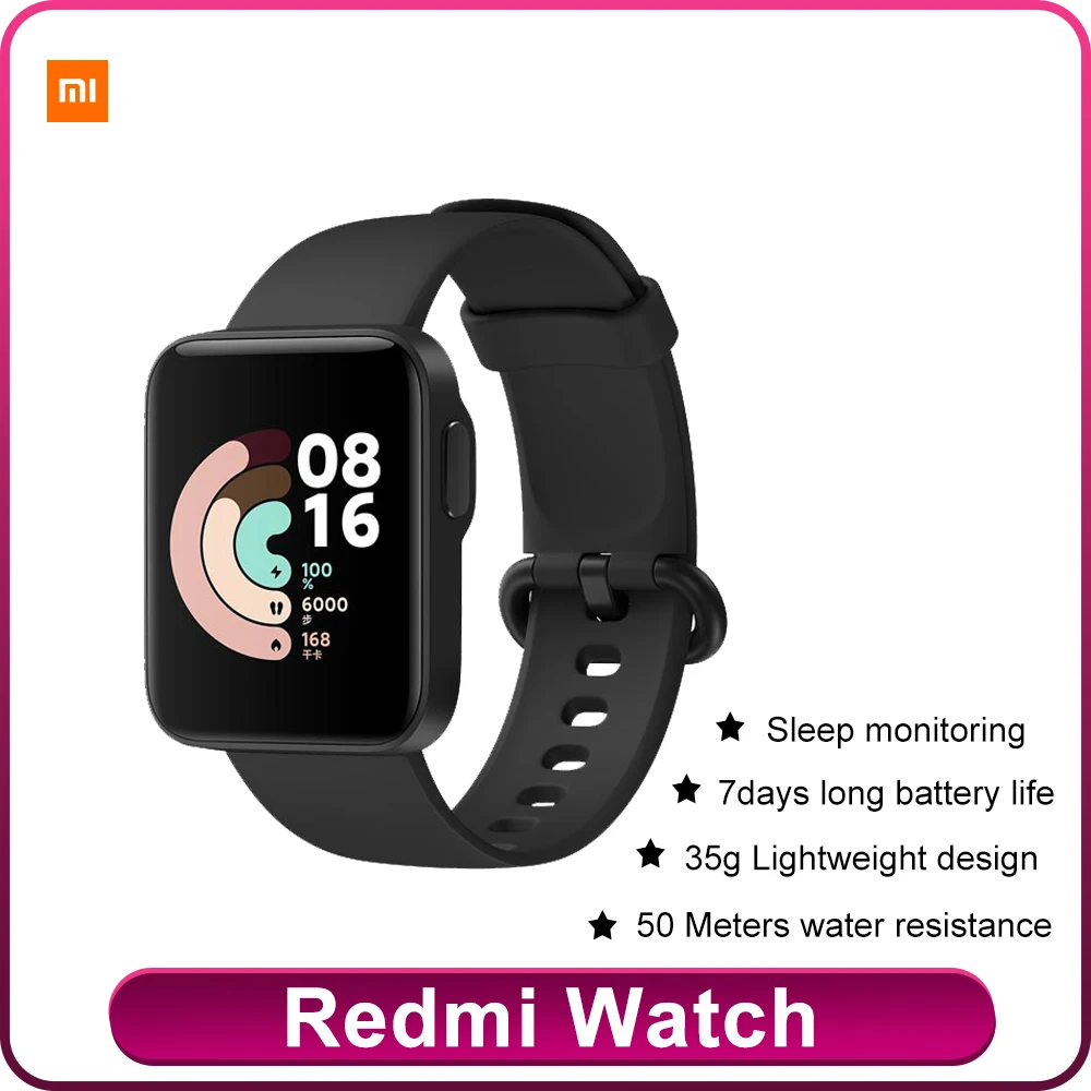 

NEW Redmi Watch Xiaomi Wristband Heart Rate Sleep Monitor IP68 Waterproof 1.4inch high-definition Xiaomi Watch lite Smart Watch