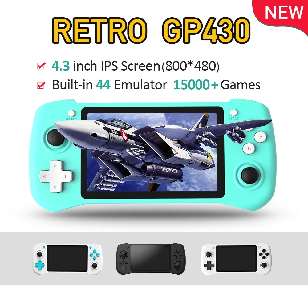 Verkauf GP430 Video Spiel Konsole 4,3 Inch IPS Bildschirm Raspberry Pi CM3 15000 + Spiele Gebaut-in Mini Handheld Retro Spiel Spieler