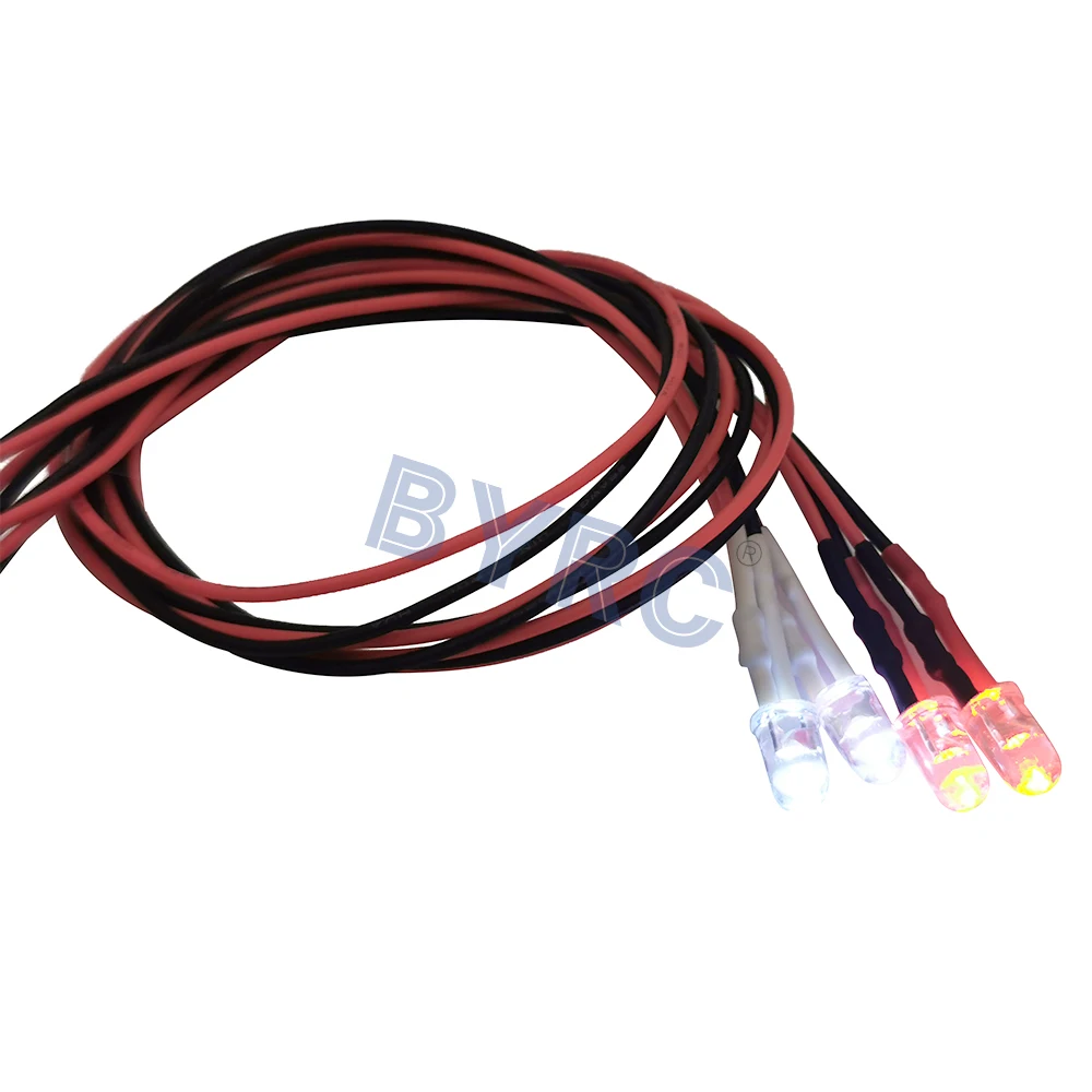 RC автомобиль сенсорный контроль светодиодный светильник 5 мм белый и красный для