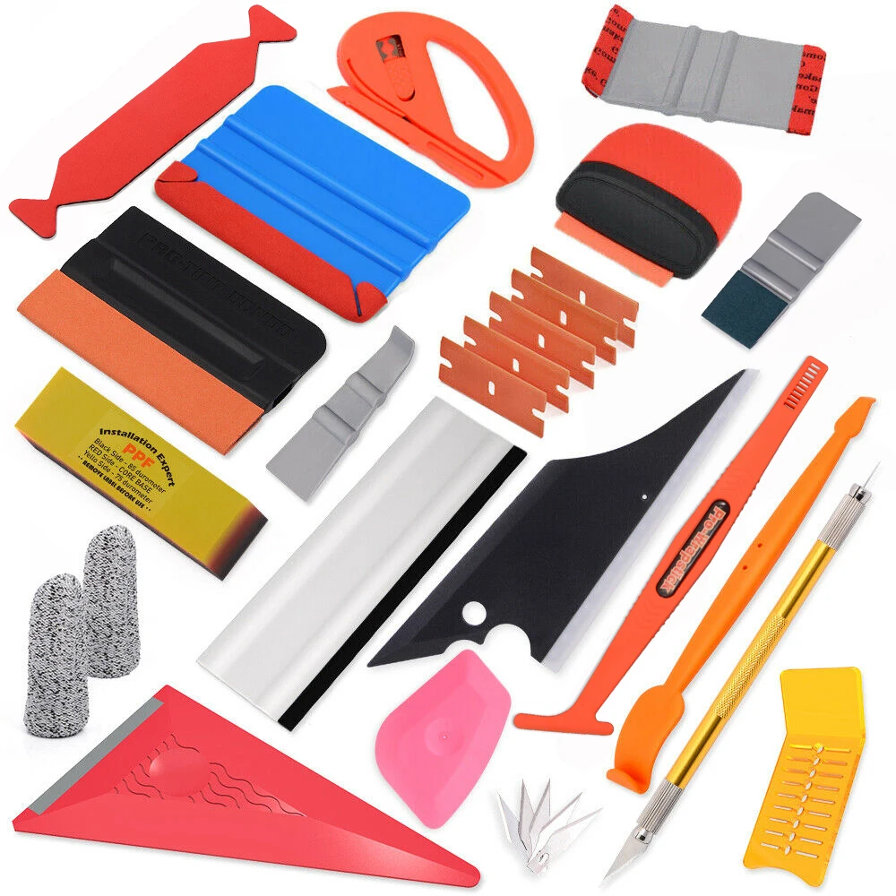 FOSHIO – raclette magnétique pour voiture  racloir pour emballage de vinyle  Kits d'outils de