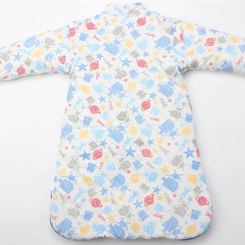 

Baby Sleeping Bag with Detachable Long Sleeves Autumn Winter Warm Soft Sleepsack Q1FE