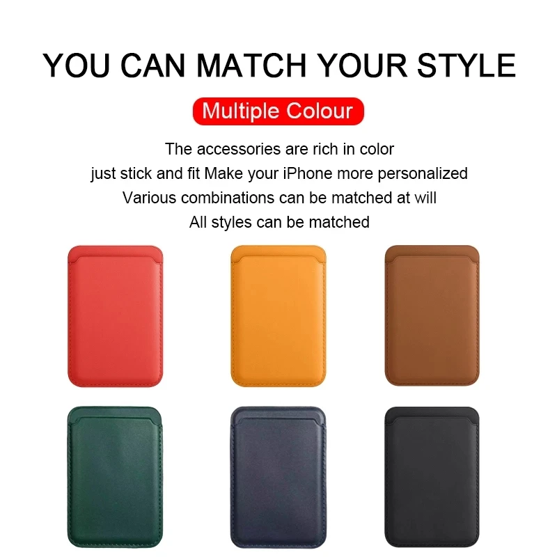 

Original Luxury Back Cover For iPhone 12 Pro Max Adsorption Leather Wallet For iPhone 12 mini Card Phone Case