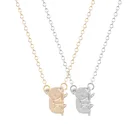 Золотая Мода ожерелье коала для женщин малышей Австралийский медведь коала подвески в лесу ювелирные изделия в виде животных женское колье