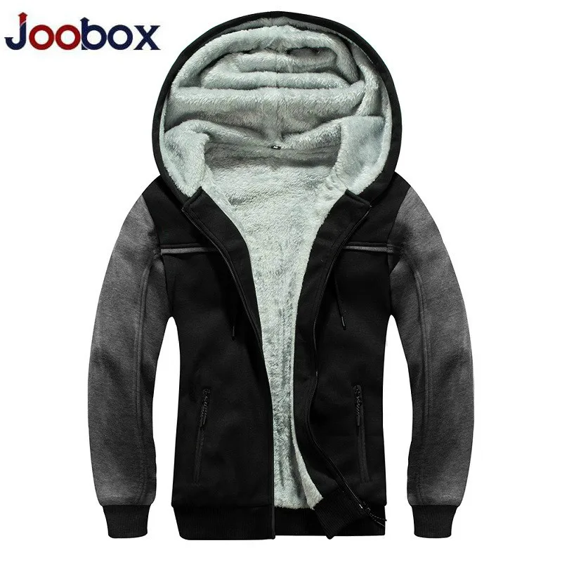 Зимняя флисовая куртка для мужчин с капюшоном толстая Лоскутная толстовка на