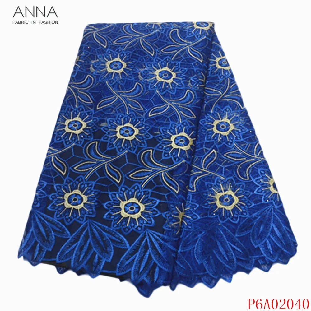 Кружевная ткань Анна в нигерийском стиле 2021 Высококачественная вышивка с