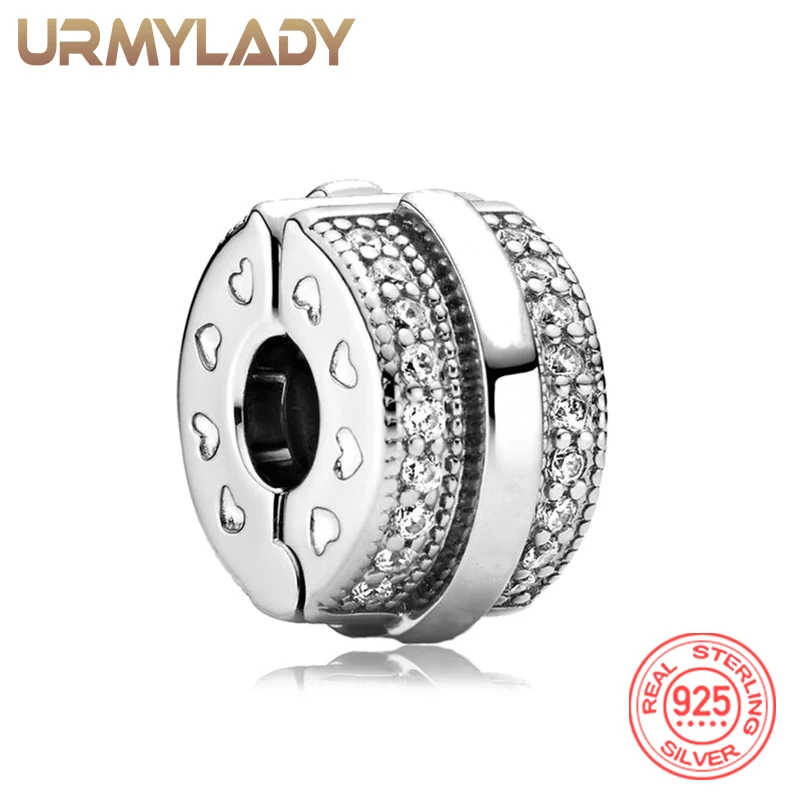 

URMYLADY 925 Sterling Silver Round Charm Bead Pendant Bracelet For Women Wedding Celebration Party Jewelry