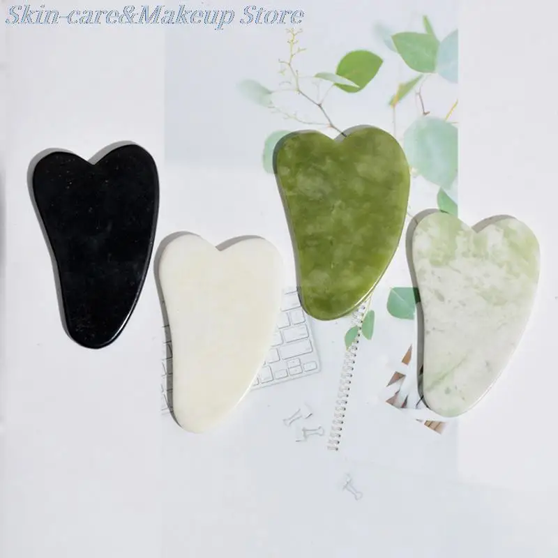 

1pcs Jade Guasha Massage Board Natural Stone Scraper Beauty Tool Health Care Massager