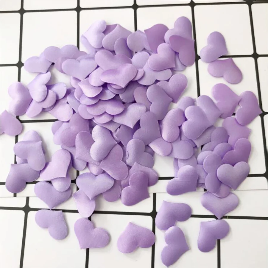 purple 200 шт./лот, цветные конфетти в виде сердца из нетканого материала, вечерние украшения для мальчиков на первый день рождения, рождественские украшения для дома, декор на День святого Валентина - Цвет: purple