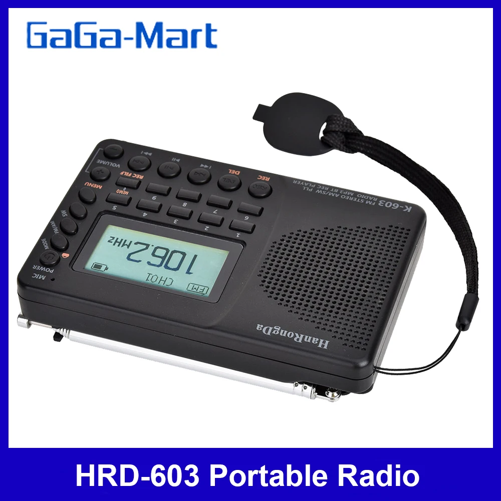 Женское портативное радио AM/FM/SW/BT/TF карманное USB MP3 цифровой рекордер с поддержкой