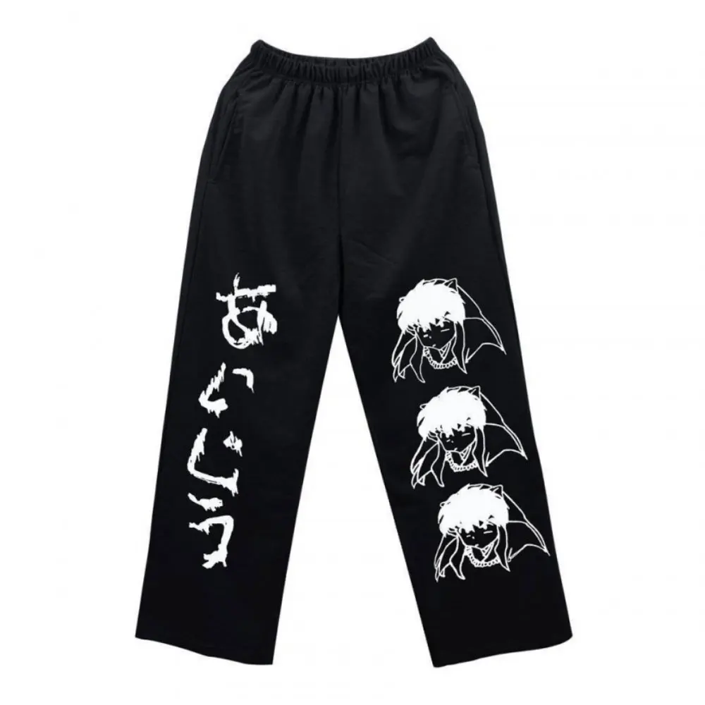 

ZOTTSOZ Oversize Casual Cartoon Anime Pants Women 2021 Fashion Japanese Streetwear Gothic Sweatpants Harajuku Wide Leg Trousers