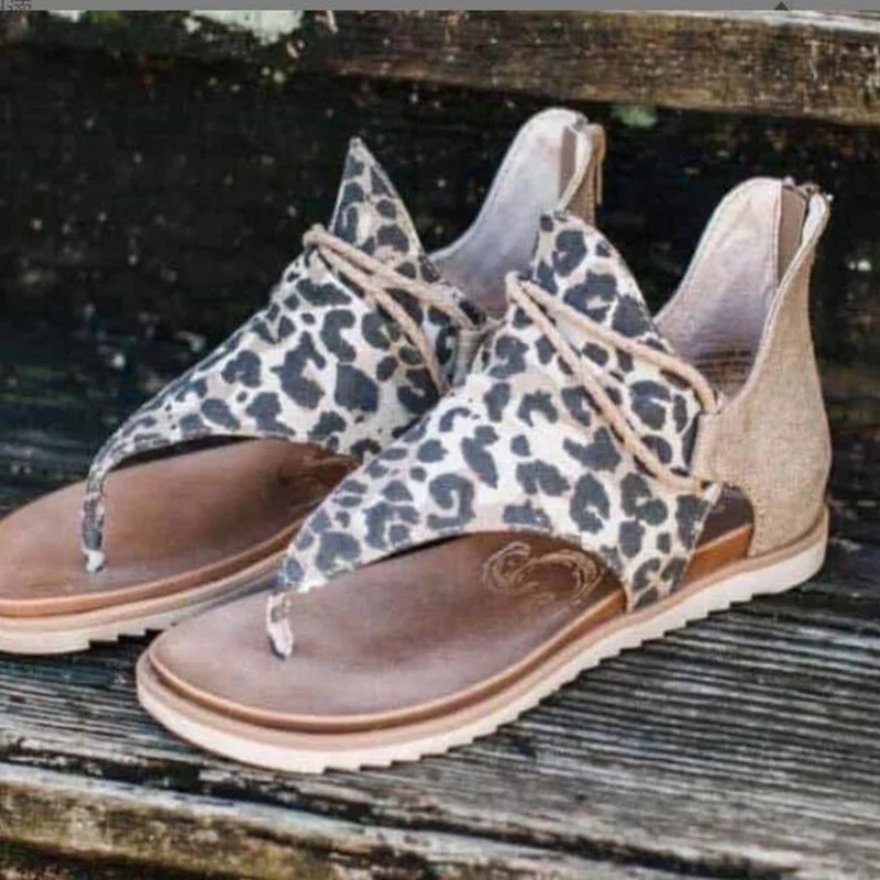 

Women Summer Fashion Snake Sandals Ladies Clip Toe Vintage Flat Shoes Woman Casual Beach Sandals Zipper Female 2020 New