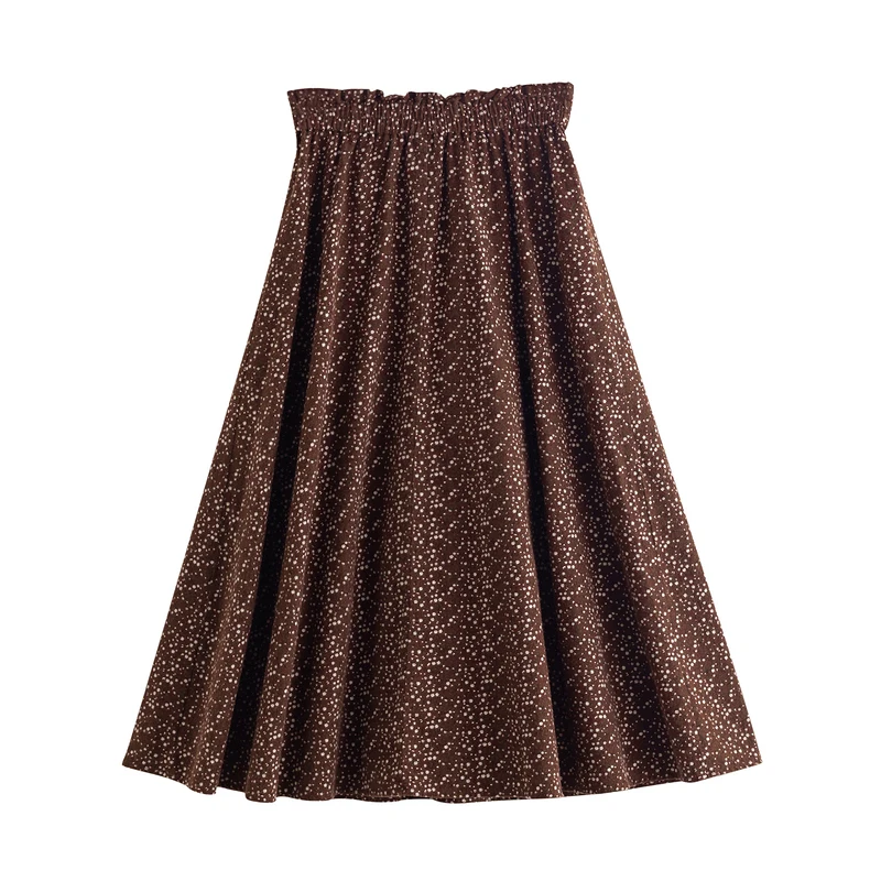 INMAN/осенне-зимняя Эстетическая юбка с цветочным принтом Элегантная женская в