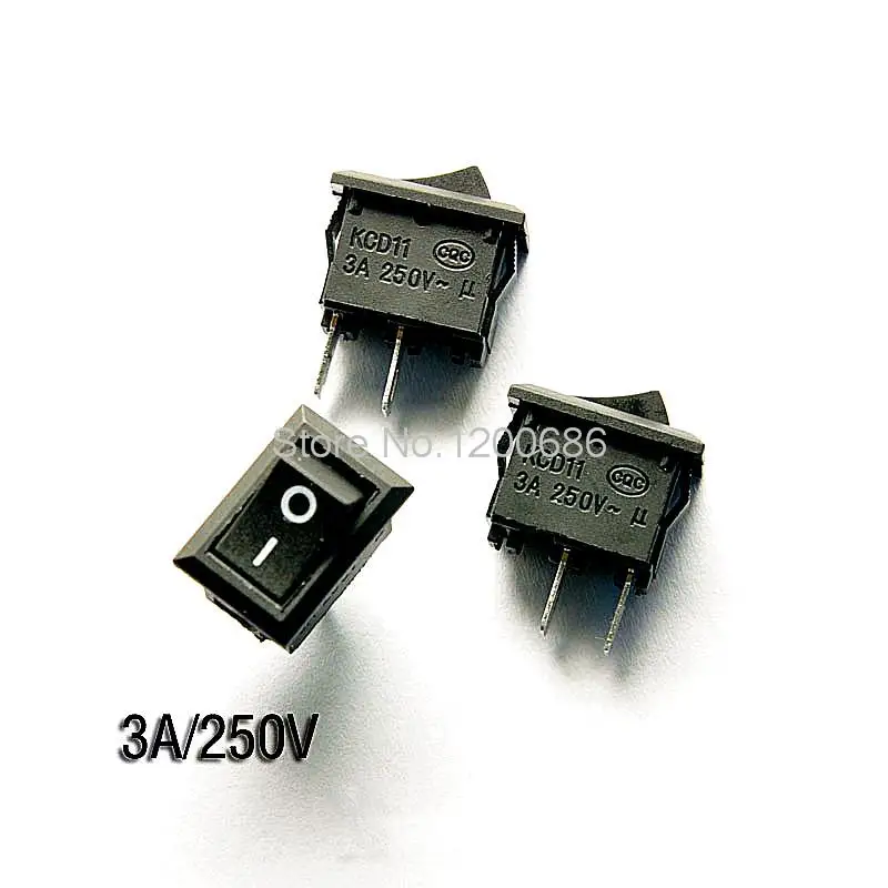 Клавишный переключатель черный 2 фута файла клавишный 15 мм * 10 3 а/250 В |