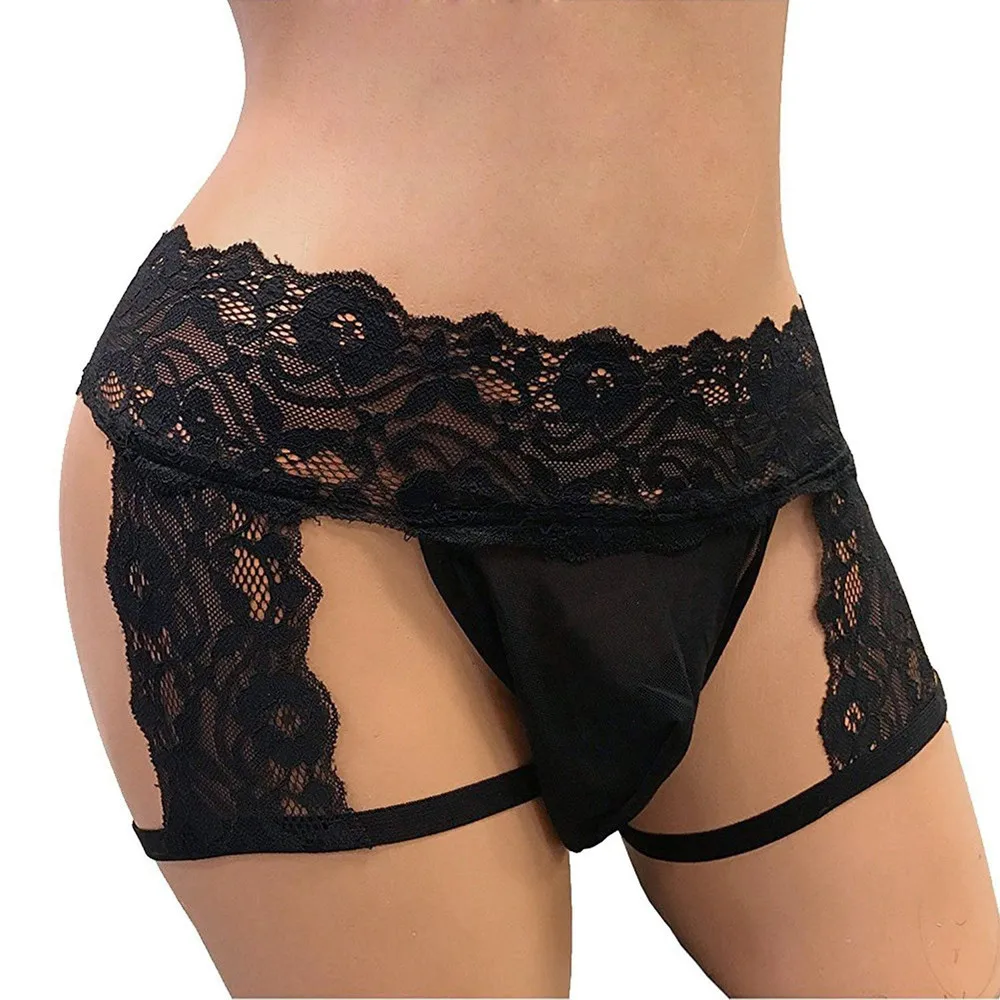 

Men's Panties Sissy Sexy Underwear Men Underpants Lace Gay Thong Enhance Pouch Bikini Hollow Out Man Briefs Jockstrap Man Pants