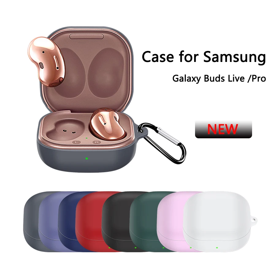 

Silicone Earphone Case for Samsung Galaxy Buds Pro /Live Wireless Headset Shockproof Soft Protective Headphone Cover Shell