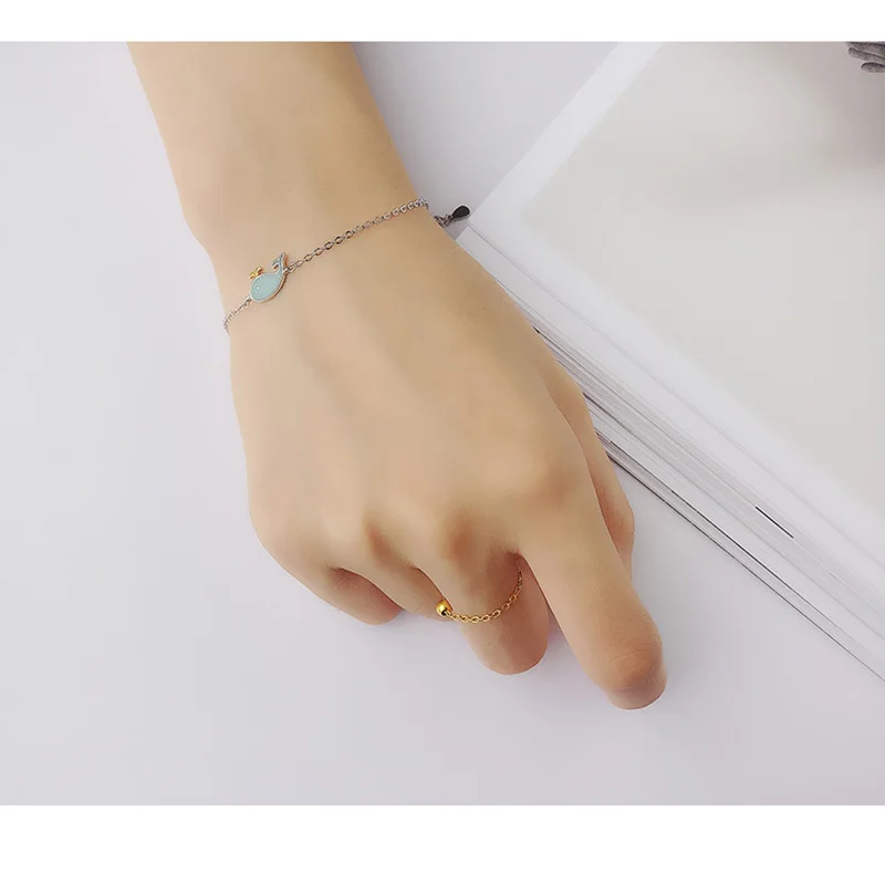 Trustdavis минималистский 100% Стерлинговое Серебро 925 пробы модная Милая синяя