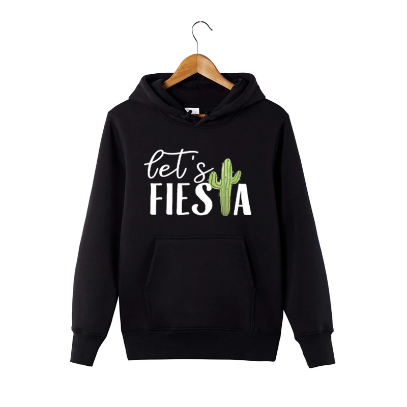 2019 Модный пуловер с капюшоном надписью Let Fiesta Толстовка С КАКТУСОМ 5 De Mayo