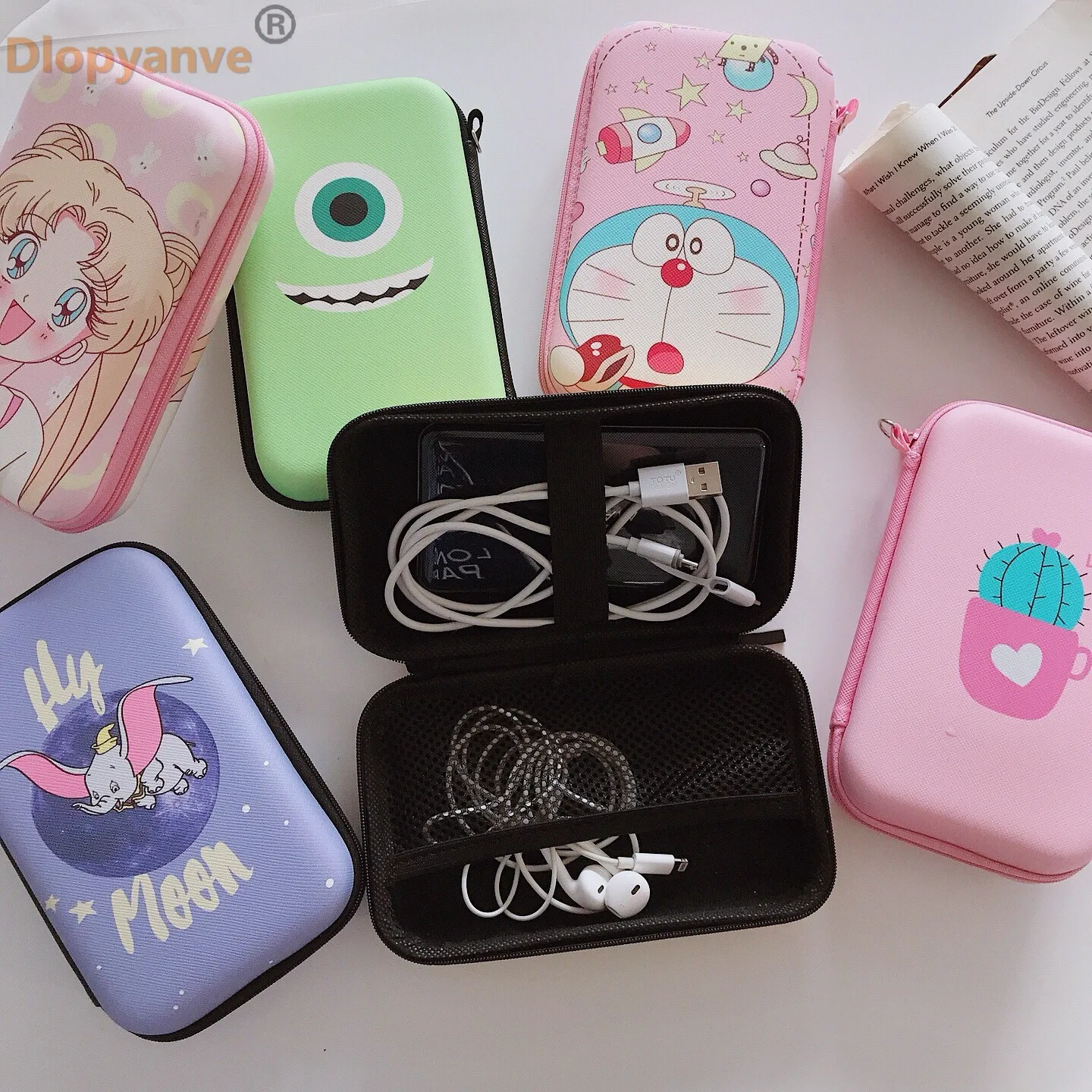 Большой ящик для хранения 10 см * 16 2 сумка на молнии Сейлор Мун Дораэмон медведь