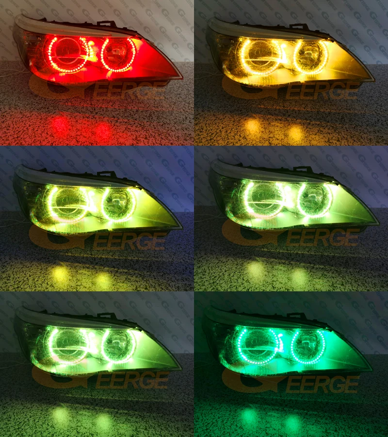 Для BMW E60 E61 LCI 528i 530i 535i 550i M5 2007 2010 RF remote Bluetooth App многоцветный ультра яркий RGB комплект