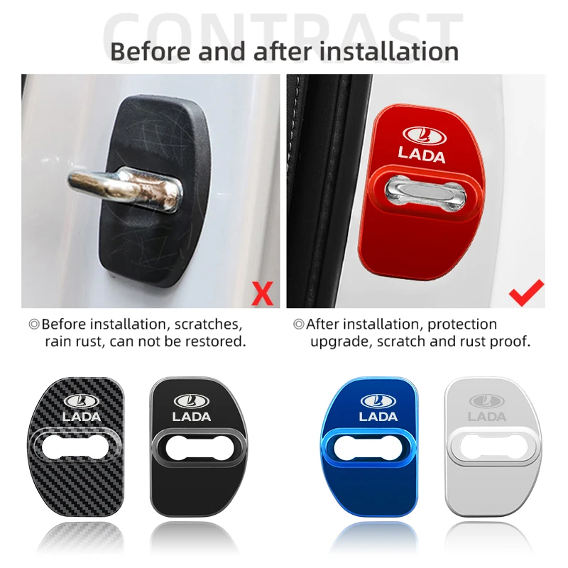 Автомобильный Стайлинг чехлы на дверные замки чехол для Lada Vesta XRAY Granta Kalina Priora Largus