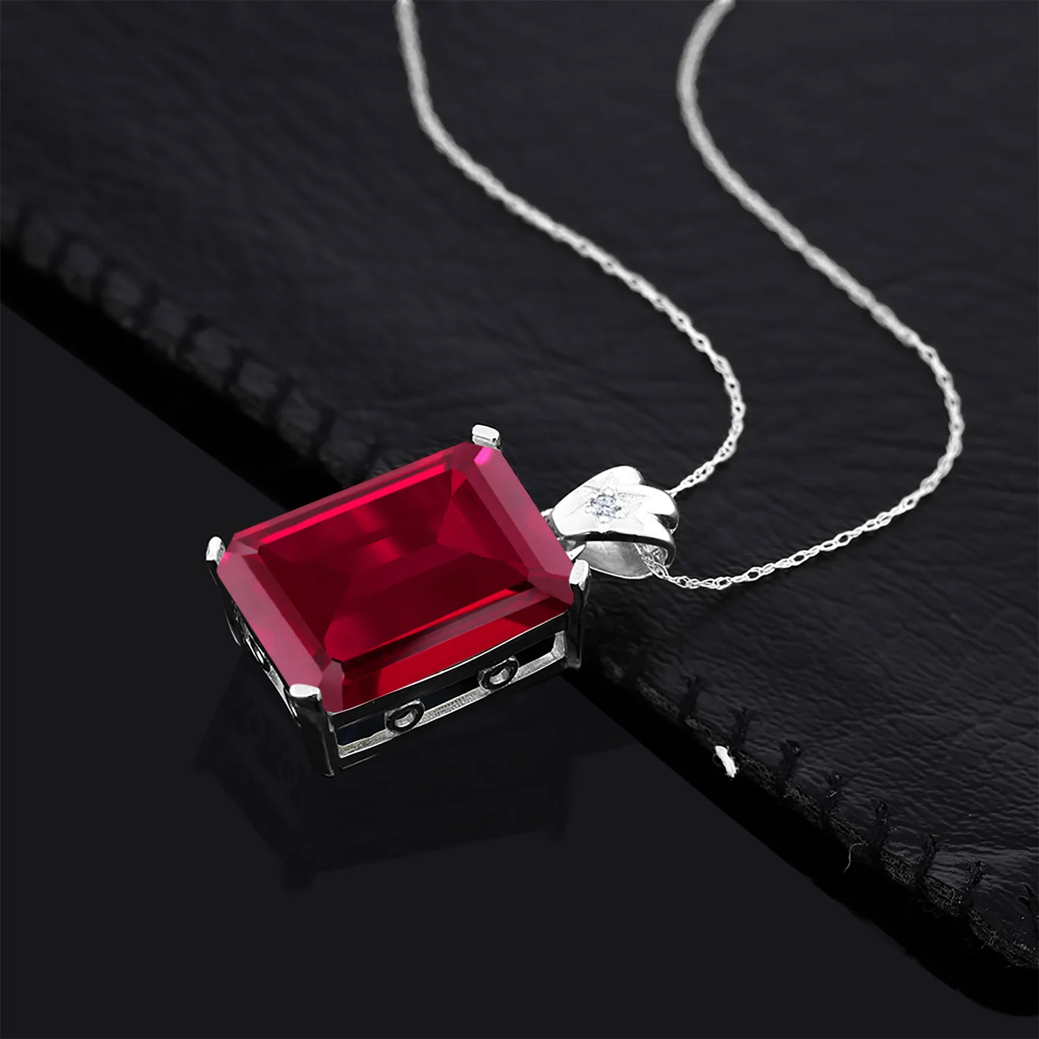 GemStoneKing 17 05 Ct Изумрудный красный драгоценный камень из рубина 925 пробы кулон