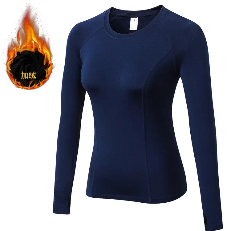A style blue shirt Fanceey/рубашка с круглым вырезом; женское термобелье; кальсоны для женщин; Термоодежда для второй кожи; зимний женский термокостюм - Цвет: A style blue shirt