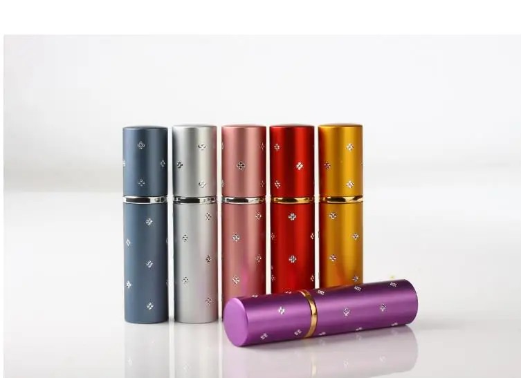

100pcs/lot 10ml Aluminum Perfume Bottle Refillable Glass Parfum Atomizer Fragrance Spray Bottle Cosmetic Packing SN1034