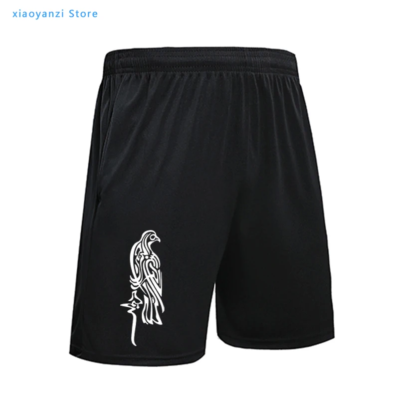 

male Sports Shorts Muslin Culture Arabic Black Birds Funny Sweatpants printing Male Running Pants Unisex Fashion clothing