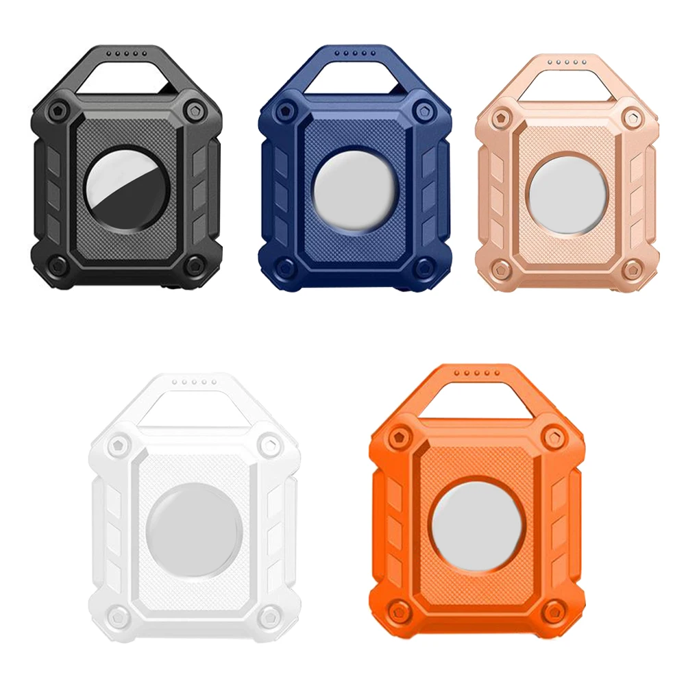 

For Apple Airtag Case Armor Protective Case With Keychain Shockproof Cover For Apple Tracker TPU Anti-Lost Device Airtag Case