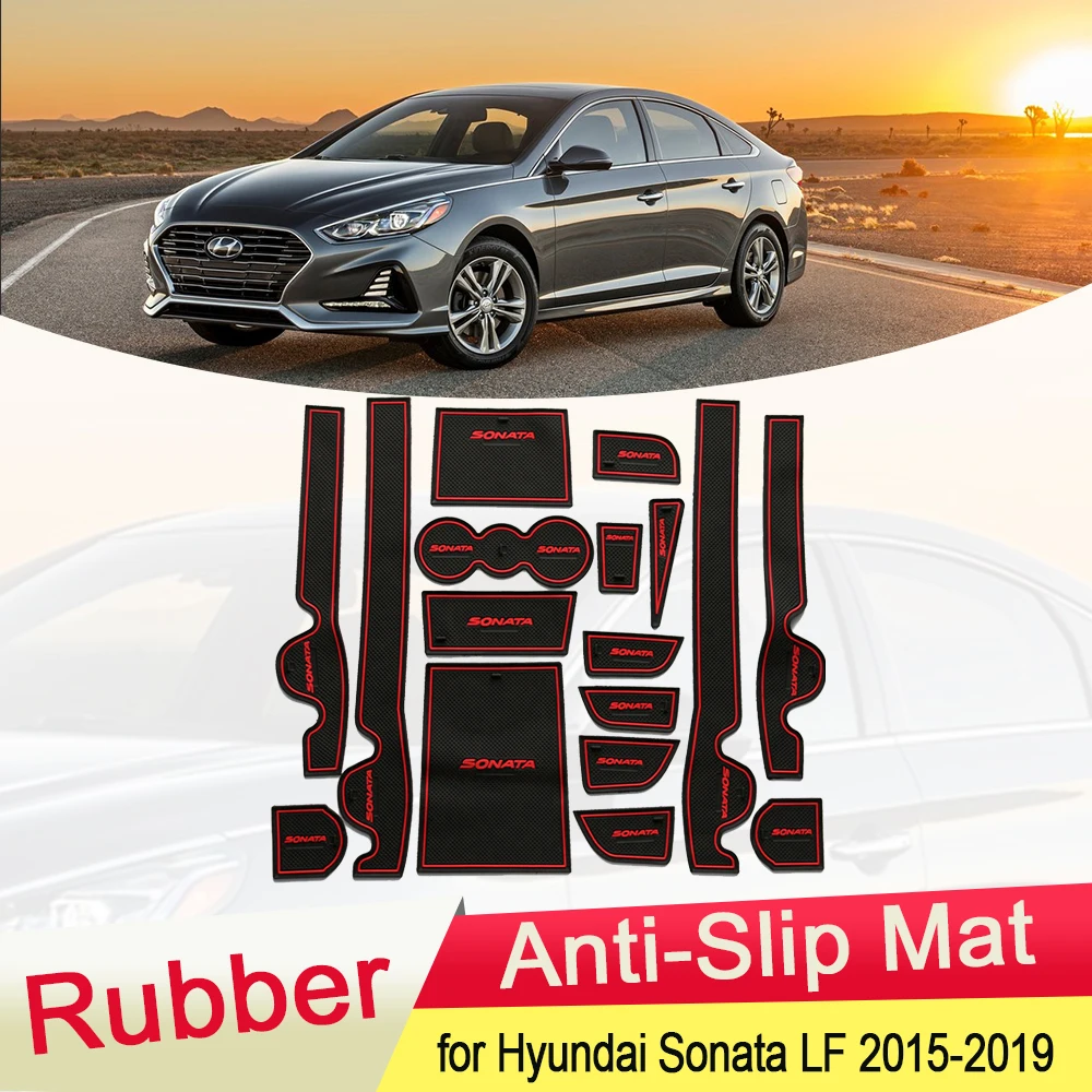 Резиновый противоскользящий коврик для дверей Hyundai Sonata LF 2015 2016 2017 2018 2019