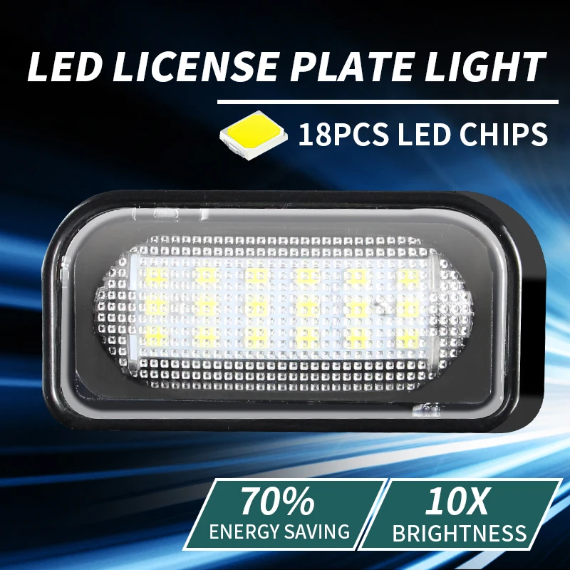 C-CLASS W203 MK2 2000-2007 4D LED W/ Canbus License Lamp White for Mercedes-Benz 