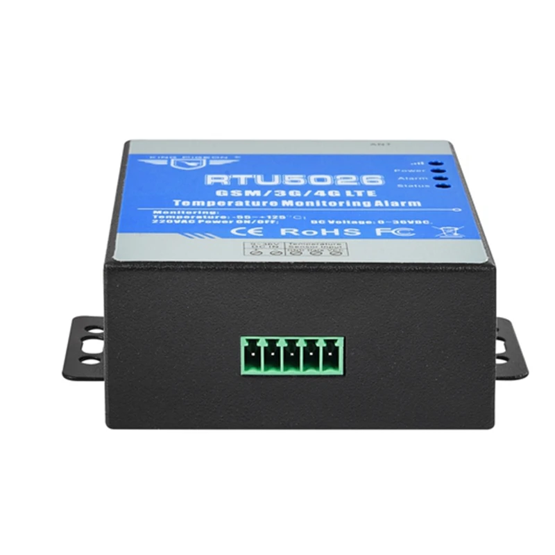4G LTE RTU Modbus TCP Gateway AC/DC Power Status Temperature Monitoring Alarm System Support Remote Reset Reboot RTU5026 EU Plug |