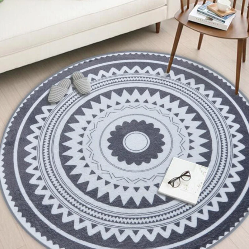 Новое поступление круглый ковер для гостиной нескользящий коврик Домашний