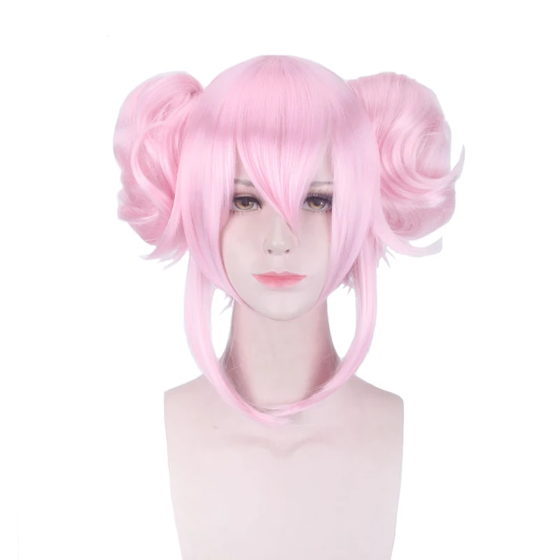 

Fate Grand Order Wig Koyanskaya Tamamo no Mae FGO Cosplay Pink Buns Servent Lancer Role Playing Adult Synthetic Hair