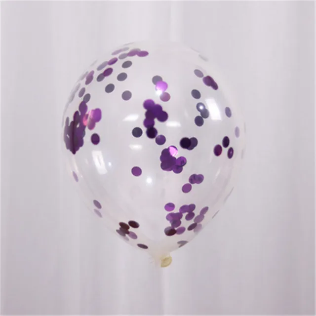 purple 10 шт. 12 дюймов воздушные шары на день рождения розовое золото воздушный шар "Конфетти" День рождения прозрачные воздушные шары украшения Globos подставка для воздушных шаров держатель - Цвет: purple