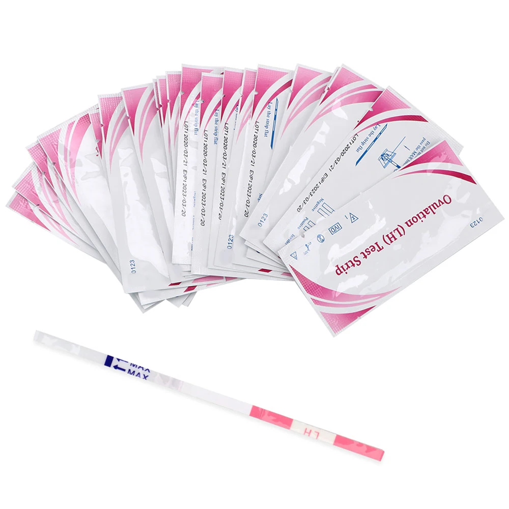 

OLO 20Pcs LH Ovulation Test Strips Pregnancy Test Ovulation Urine Test Strips LH Tests First Response Over 99% Accuracy
