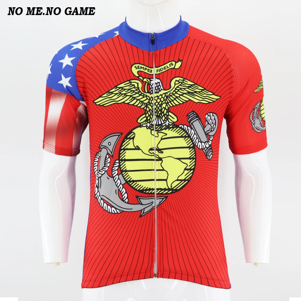 Summer Classic United States Marines Cycling Jersey Men Retro Bike Wear Clothing Road Bicycle Clothes Cool Shirts | Спорт и