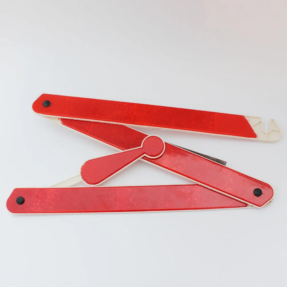 Roadside Reflective Safety High Visibility Warning Sign Exclamation Mark Red PVC Triangle Car Supplies Portable Emergency | Автомобили и