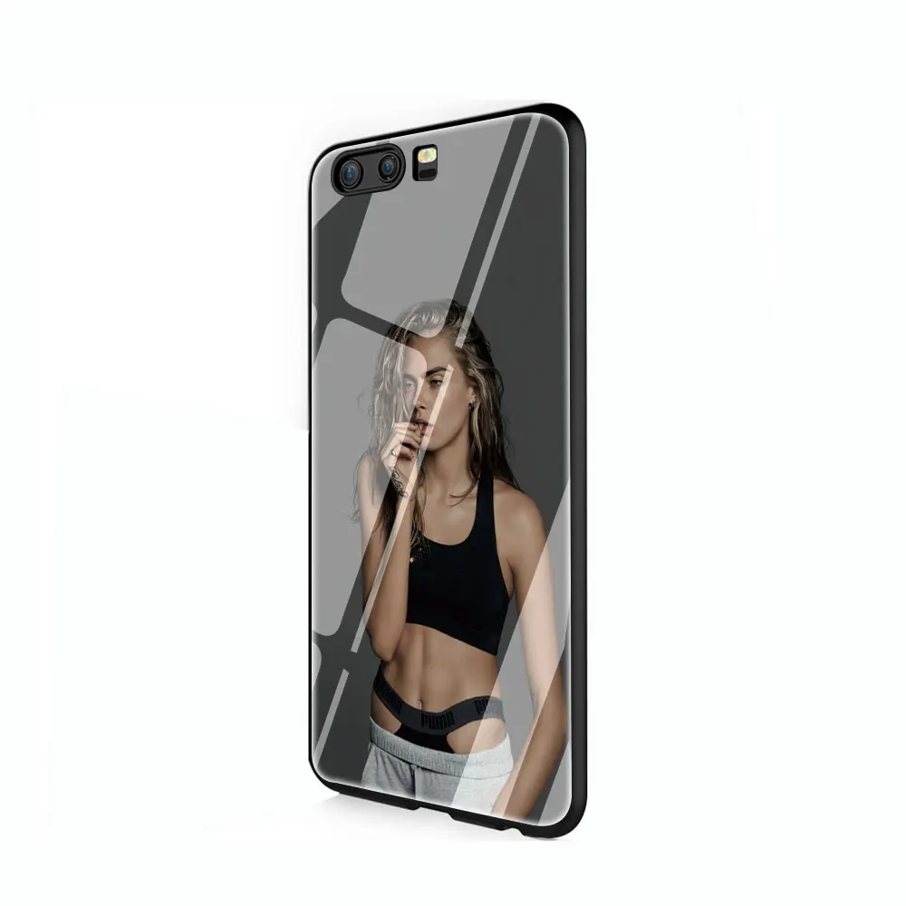 Чехол для телефона Cara Delevingne из закаленного стекла Huawei P10 P20 P30 Y6 Y9 Honor 8X 7A pro 9 10 Lite Mate