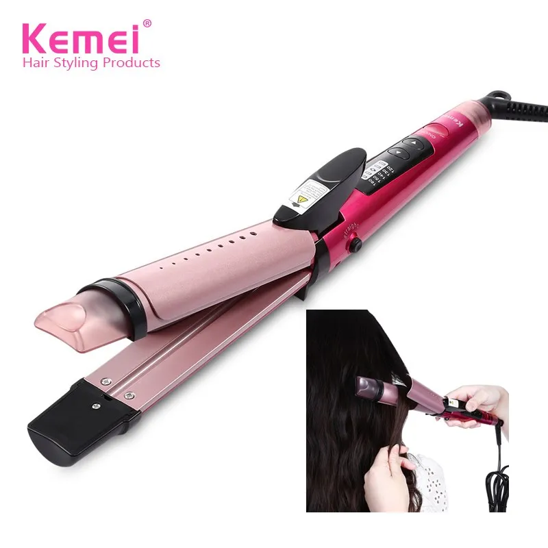 Professional 2 IN1 Hair Straightener Curler Multifunctional Electric Splint Straightening Perm Styling Tools 35D | Красота и здоровье