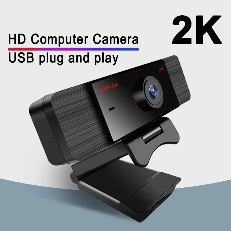 Веб-камера 2K Full HD веб-Камера Встроенный микрофон вращающийся USB разъем авто-фокус