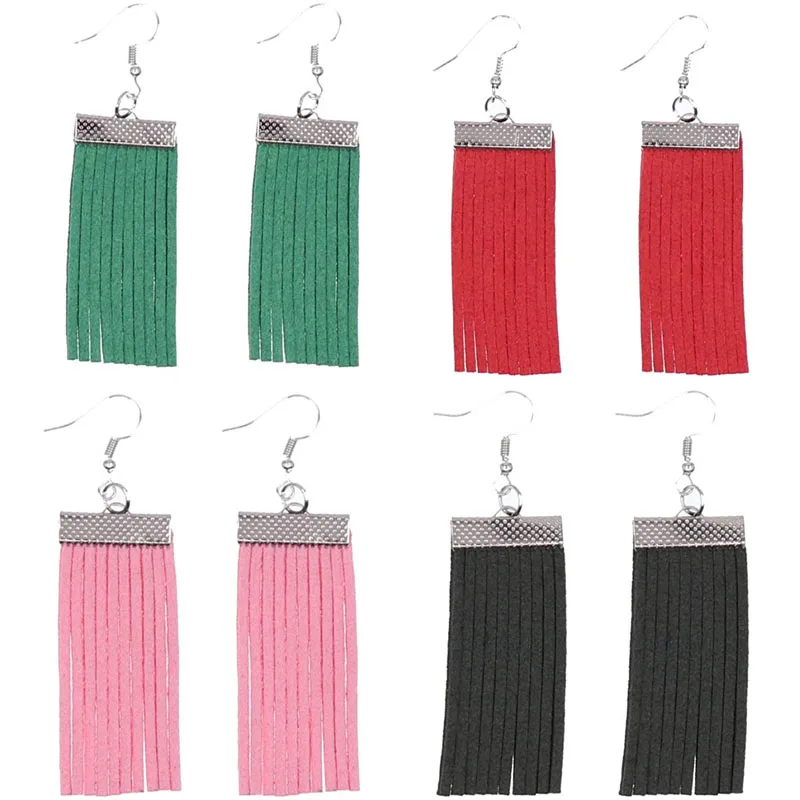 

Leather Tassel Drop Earrings Soft and Lightweight Dangle for Women