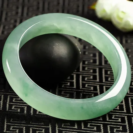 

zheru jewelry natural Myanmar jadeite 54-64mm two-color bracelet elegant princess jewelry best gift