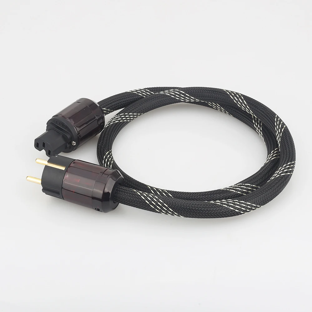

P103+DW30 4N OFC Pure copper EU version audio hifi power cable with P-079E/C-079 connector plug