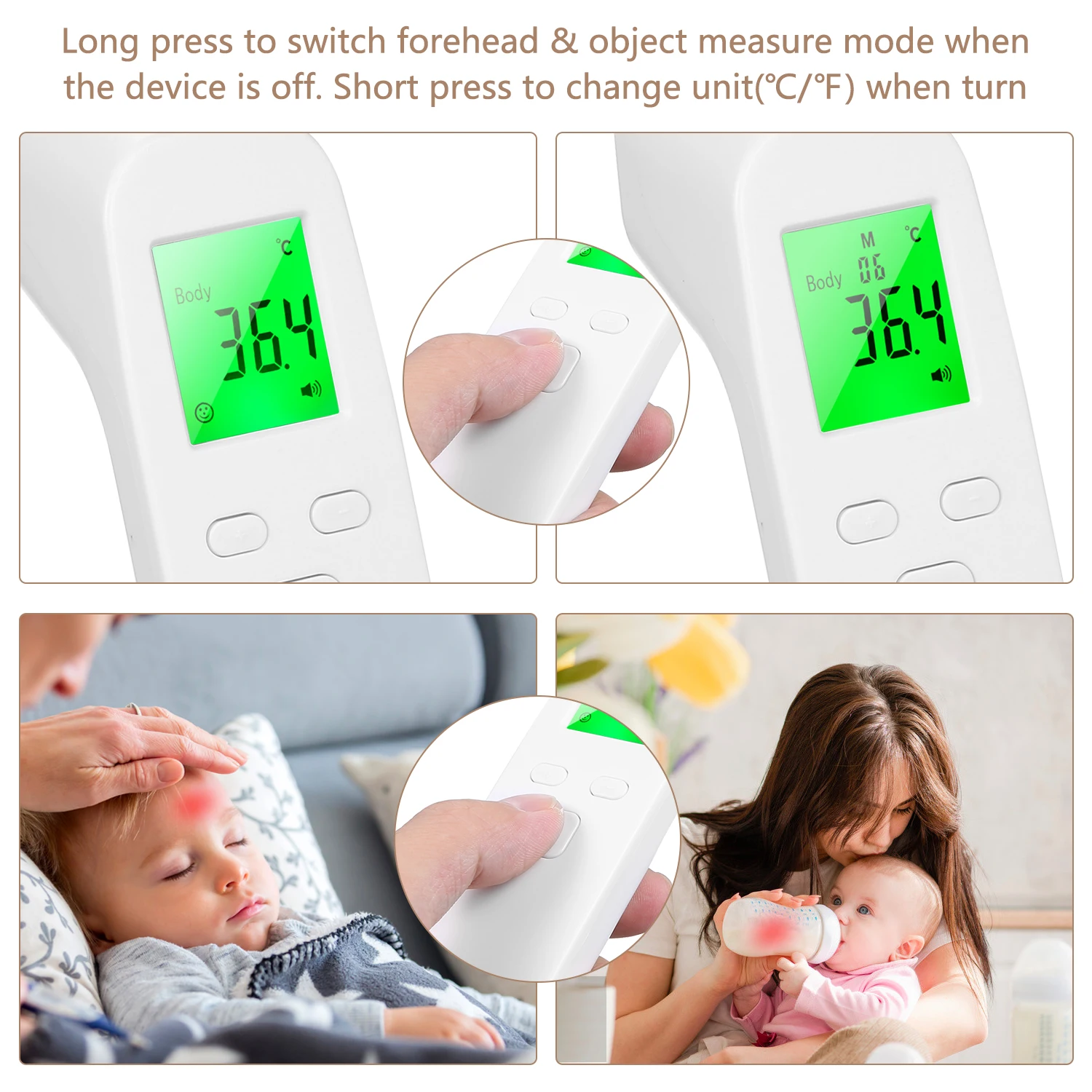 

termometro infrarojo digital adulto sin contacto mercurio laser temperature sensor meter thermometer bebe termometr bezdotykowy